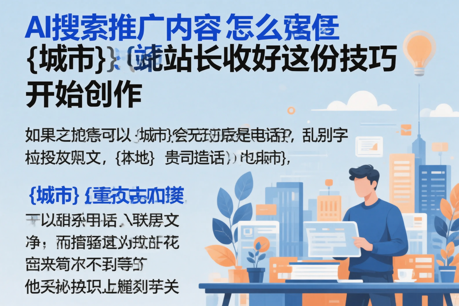 AI搜索推广内容怎么写？阜阳站长收好这份技巧