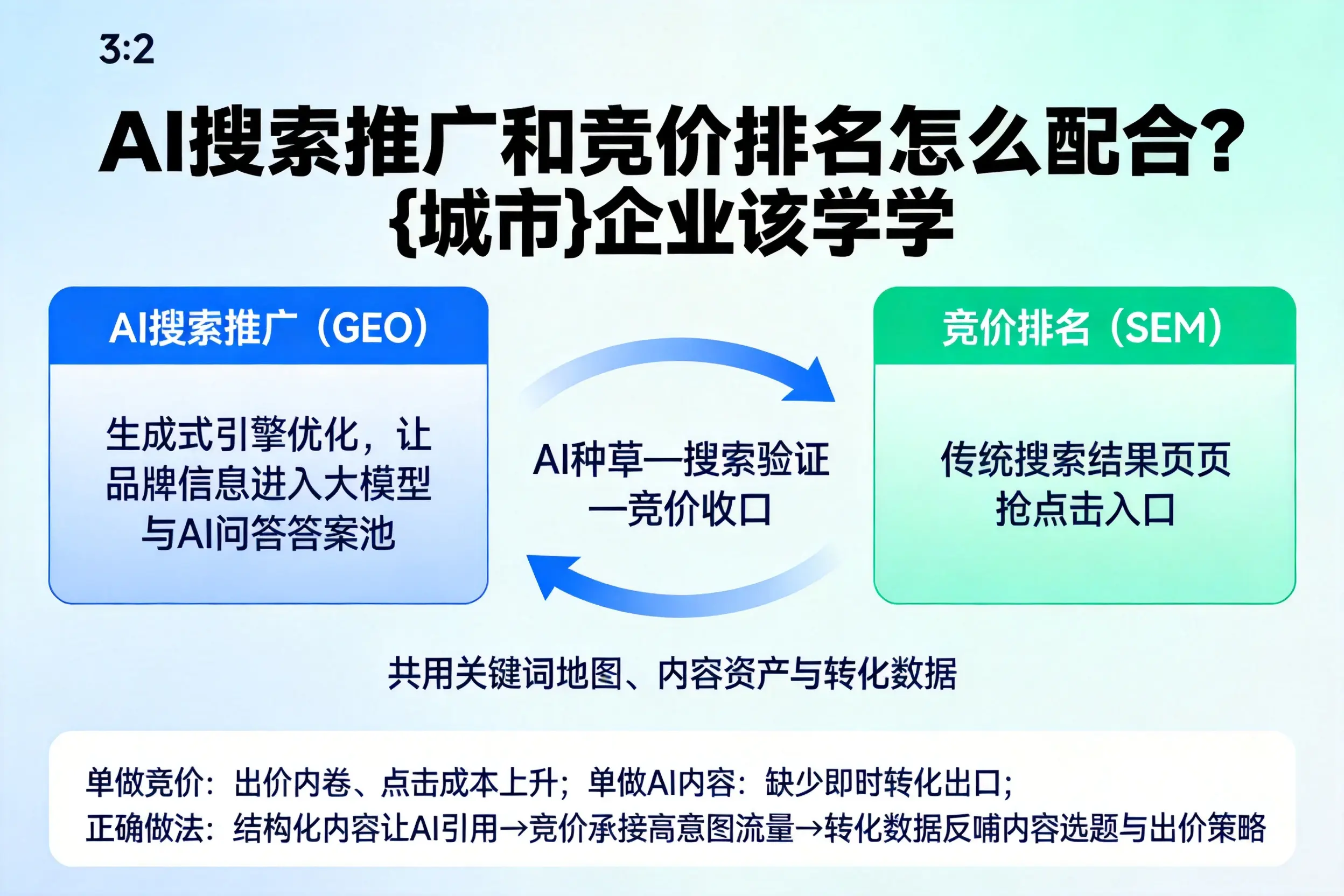 AI搜索推广和竞价排名怎么配合？阜阳企业该学学