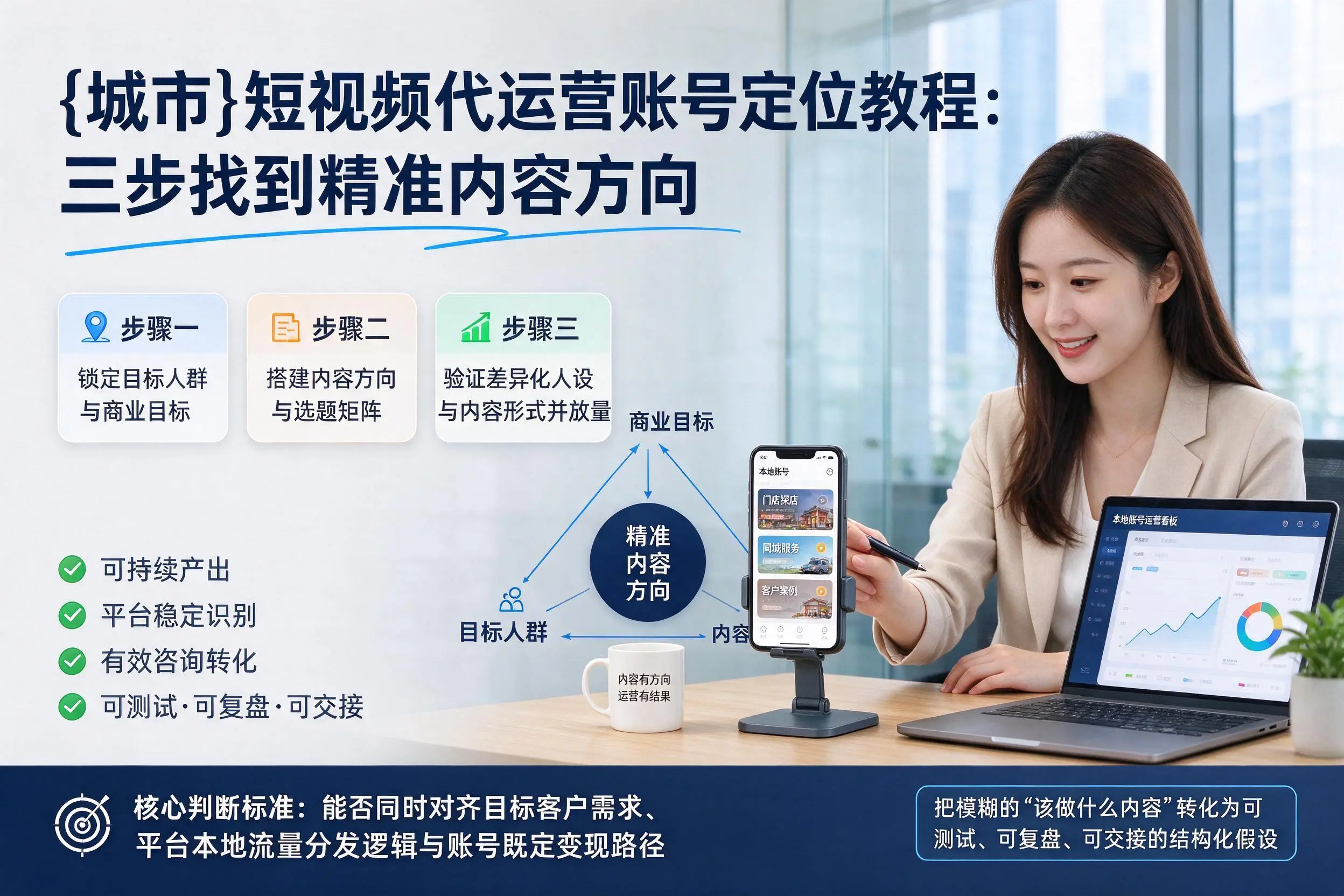 阜阳短视频代运营账号定位教程:三步找到精准内容方向