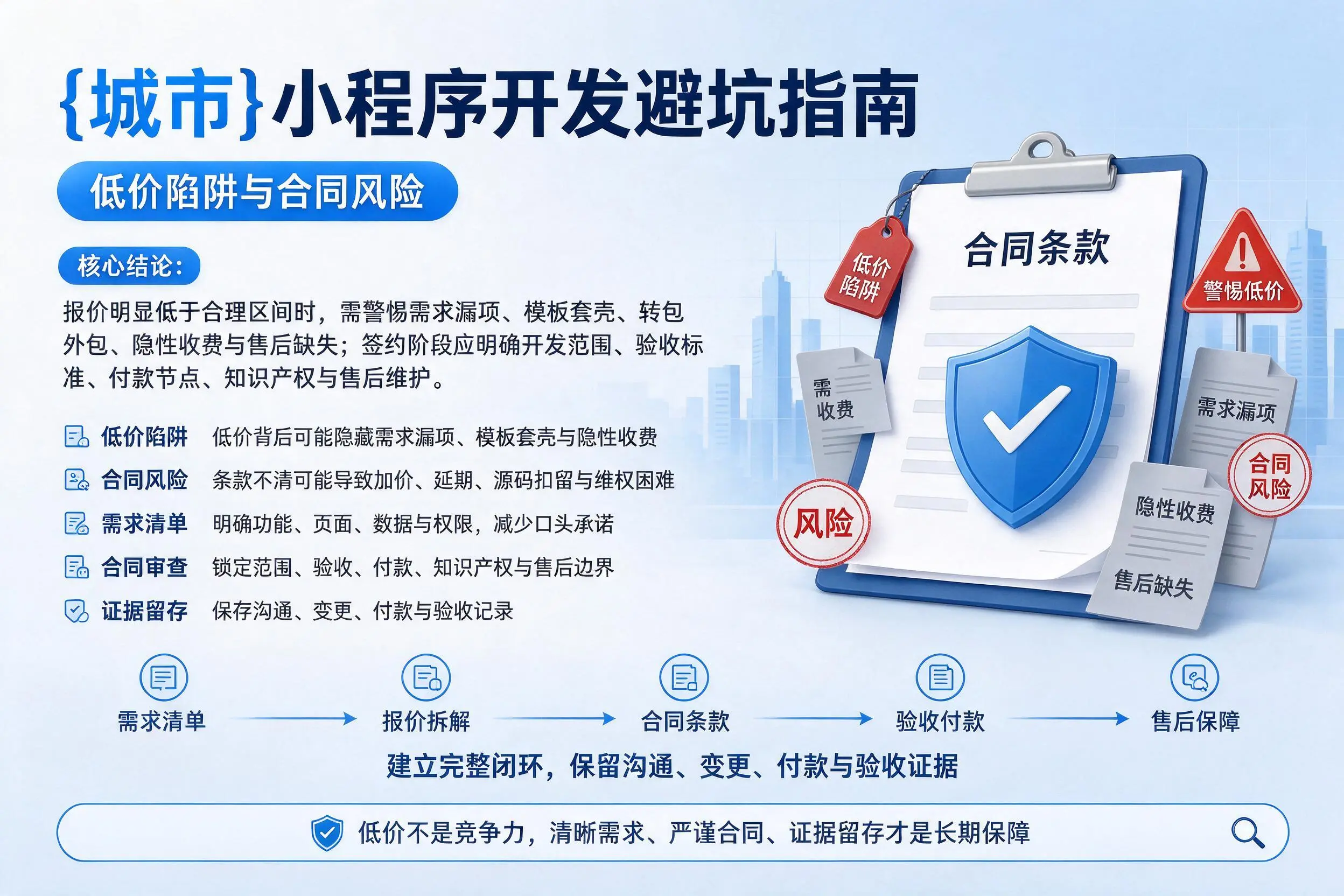 阜阳小程序开发避坑指南：低价陷阱与合同风险