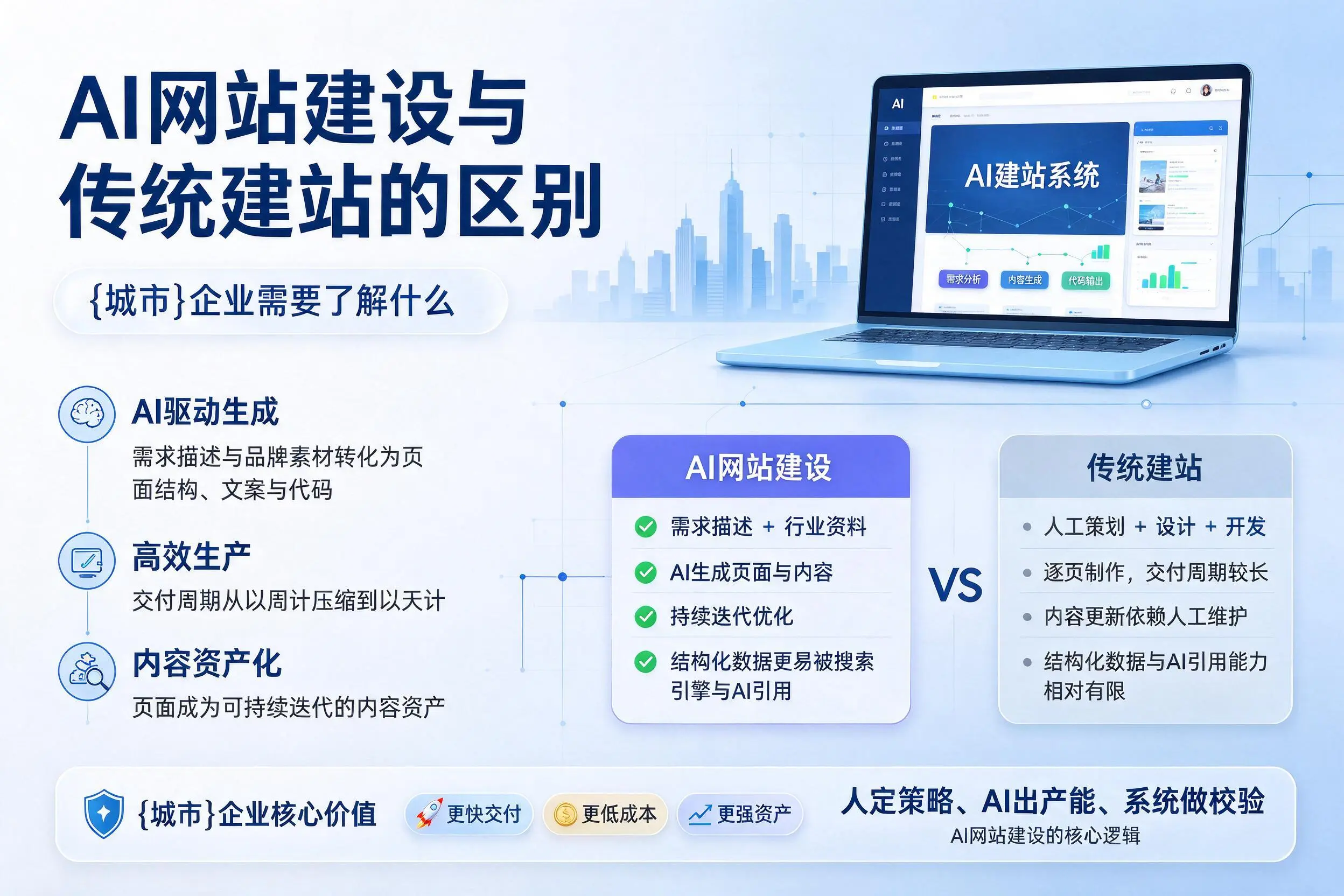 AI网站建设与传统建站的区别,阜阳企业需要了解什么