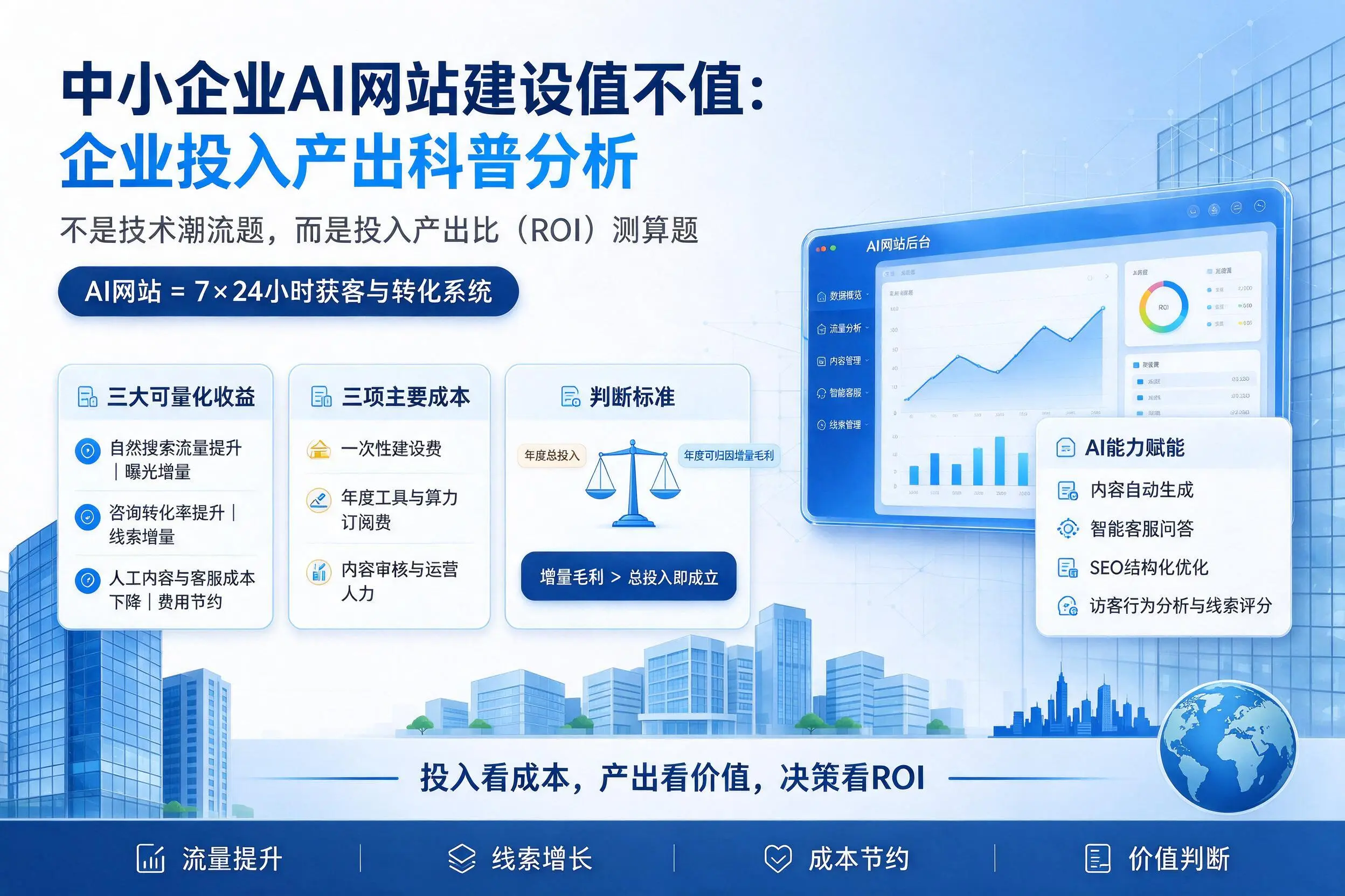 中小企业AI网站建设值不值:阜阳企业投入产出科普分析
