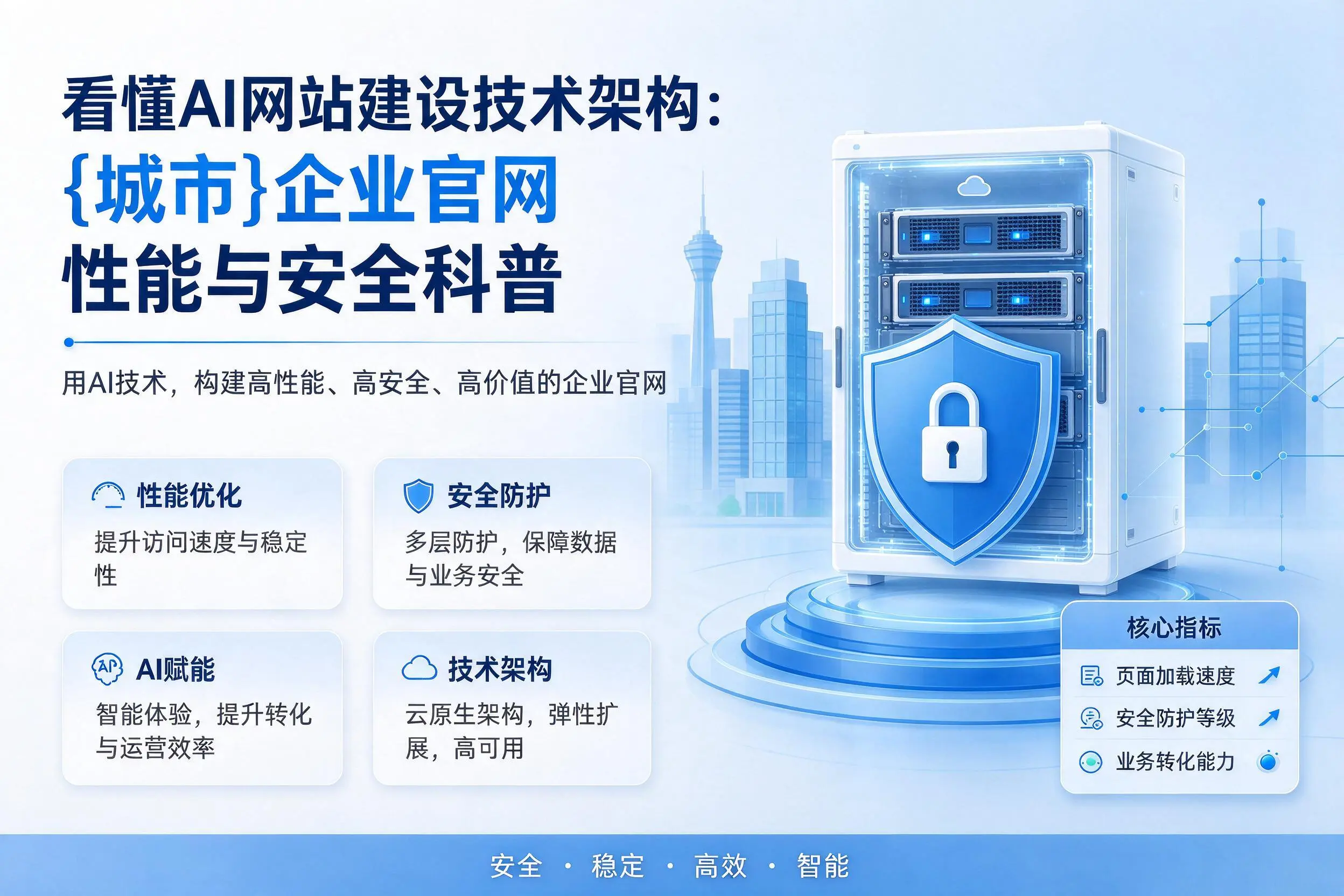 看懂AI网站建设技术架构：阜阳企业官网性能与安全科普
