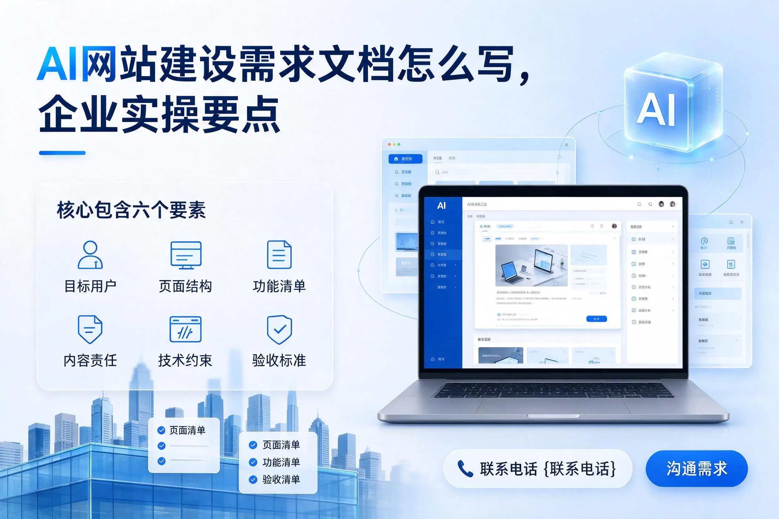 AI网站建设需求文档怎么写，阜阳企业实操要点